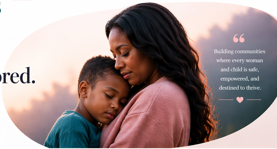 Mother holding young son with warmth and care